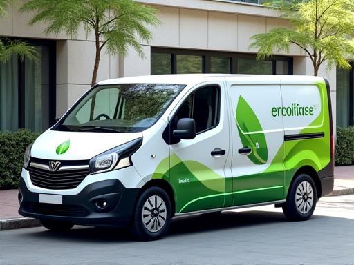 Furgoneta de reparto eléctrica para una logística sostenible
